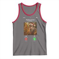 Funny Bigfoot Christmas Tank Top Sasquatch Video Call Meme - Wonder Print Shop