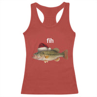 Funny Misspelled Fish Christmas Meme Racerback Tank Top - Wonder Print Shop