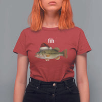 Funny Misspelled Fish Christmas Meme T Shirt For Women - Wonder Print Shop