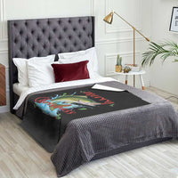 Bass Fish Christmas Throw Blanket Merry Chrisbass - Wonder Print Shop