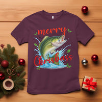 Bass Fish Christmas T Shirt Merry Chrisbass - Wonder Print Shop