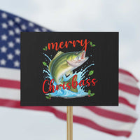 Bass Fish Christmas Protest Sign Merry Chrisbass - Wonder Print Shop