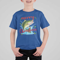Bass Fish Christmas T Shirt For Kid Merry Chrisbass - Wonder Print Shop