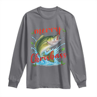 Bass Fish Christmas Long Sleeve Shirt Merry Chrisbass - Wonder Print Shop