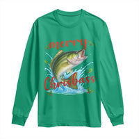 Bass Fish Christmas Long Sleeve Shirt Merry Chrisbass - Wonder Print Shop