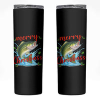 Bass Fish Christmas Skinny Tumbler Merry Chrisbass - Wonder Print Shop