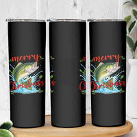 Bass Fish Christmas Skinny Tumbler Merry Chrisbass - Wonder Print Shop