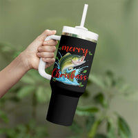 Bass Fish Christmas Tumbler With Handle Merry Chrisbass - Wonder Print Shop