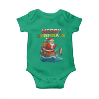 Santa Fishing Christmas Baby Onesie Funny Fisherman Merry Chrisbass Xmas - Wonder Print Shop