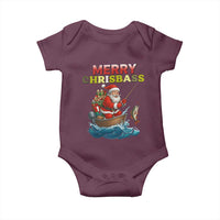 Santa Fishing Christmas Baby Onesie Funny Fisherman Merry Chrisbass Xmas - Wonder Print Shop