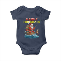 Santa Fishing Christmas Baby Onesie Funny Fisherman Merry Chrisbass Xmas - Wonder Print Shop