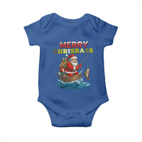 Santa Fishing Christmas Baby Onesie Funny Fisherman Merry Chrisbass Xmas - Wonder Print Shop