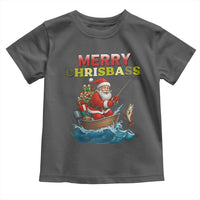 Santa Fishing Christmas Toddler T Shirt Funny Fisherman Merry Chrisbass Xmas - Wonder Print Shop
