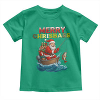 Santa Fishing Christmas Toddler T Shirt Funny Fisherman Merry Chrisbass Xmas - Wonder Print Shop