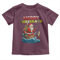 Santa Fishing Christmas Toddler T Shirt Funny Fisherman Merry Chrisbass Xmas - Wonder Print Shop