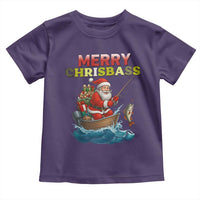 Santa Fishing Christmas Toddler T Shirt Funny Fisherman Merry Chrisbass Xmas - Wonder Print Shop