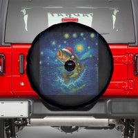 Bass Fish Christmas Spare Tire Cover Starry Night Fishing Van Gogh - Wonder Print Shop