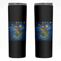 Bass Fish Christmas Skinny Tumbler Starry Night Fishing Van Gogh - Wonder Print Shop