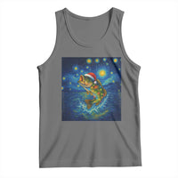 Bass Fish Christmas Tank Top Starry Night Fishing Van Gogh - Wonder Print Shop