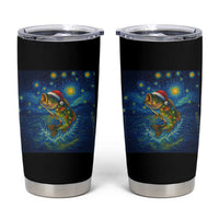 Bass Fish Christmas Tumbler Cup Starry Night Fishing Van Gogh - Wonder Print Shop