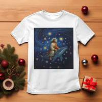 Jesus Christian T Shirt Stary Night Van Gogh Christmas - Wonder Print Shop