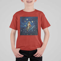 Jesus Christian T Shirt For Kid Stary Night Van Gogh Christmas - Wonder Print Shop
