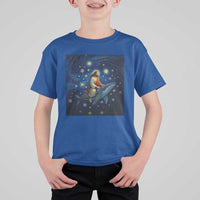 Jesus Christian T Shirt For Kid Stary Night Van Gogh Christmas - Wonder Print Shop