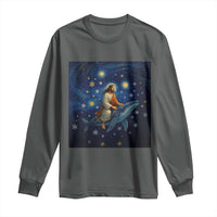 Jesus Christian Long Sleeve Shirt Stary Night Van Gogh Christmas - Wonder Print Shop