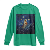 Jesus Christian Long Sleeve Shirt Stary Night Van Gogh Christmas - Wonder Print Shop