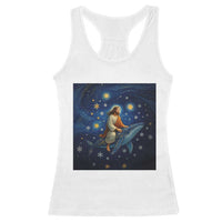 Jesus Christian Racerback Tank Top Stary Night Van Gogh Christmas - Wonder Print Shop