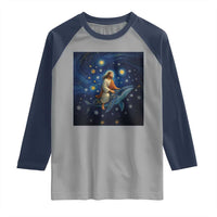 Jesus Christian Raglan Shirt Stary Night Van Gogh Christmas - Wonder Print Shop