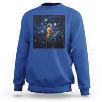 Jesus Christian Sweatshirt Stary Night Van Gogh Christmas - Wonder Print Shop