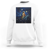 Jesus Christian Sweatshirt Stary Night Van Gogh Christmas - Wonder Print Shop