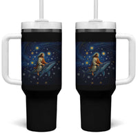 Jesus Christian Tumbler With Handle Stary Night Van Gogh Christmas - Wonder Print Shop