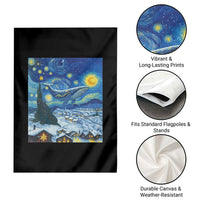 Whale Christmas Garden Flag Stary Night Van Gogh Christmas - Wonder Print Shop