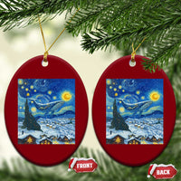 Whale Xmas Ceramic Ornament Stary Night Van Gogh Xmas - Wonder Print Shop