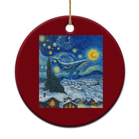 Whale Xmas Ceramic Ornament Stary Night Van Gogh Xmas - Wonder Print Shop