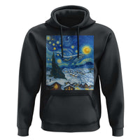 Whale Christmas Hoodie Stary Night Van Gogh Christmas - Wonder Print Shop