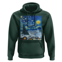 Whale Christmas Hoodie Stary Night Van Gogh Christmas - Wonder Print Shop