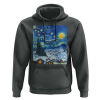 Whale Christmas Hoodie Stary Night Van Gogh Christmas - Wonder Print Shop
