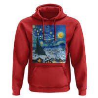 Whale Christmas Hoodie Stary Night Van Gogh Christmas - Wonder Print Shop