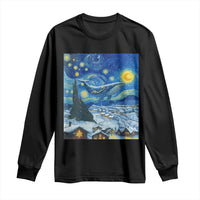 Whale Christmas Long Sleeve Shirt Stary Night Van Gogh Christmas - Wonder Print Shop
