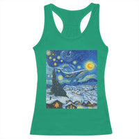 Whale Christmas Racerback Tank Top Stary Night Van Gogh Christmas - Wonder Print Shop