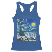 Whale Christmas Racerback Tank Top Stary Night Van Gogh Christmas - Wonder Print Shop