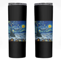 Whale Christmas Skinny Tumbler Stary Night Van Gogh Christmas - Wonder Print Shop