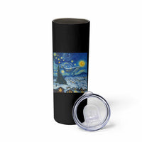 Whale Christmas Skinny Tumbler Stary Night Van Gogh Christmas - Wonder Print Shop