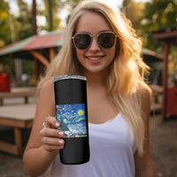 Whale Christmas Skinny Tumbler Stary Night Van Gogh Christmas - Wonder Print Shop