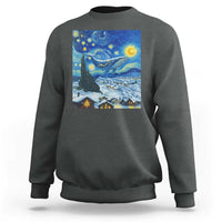 Whale Christmas Sweatshirt Stary Night Van Gogh Christmas - Wonder Print Shop