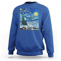 Whale Christmas Sweatshirt Stary Night Van Gogh Christmas - Wonder Print Shop