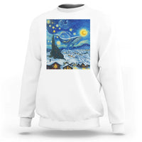 Whale Christmas Sweatshirt Stary Night Van Gogh Christmas - Wonder Print Shop